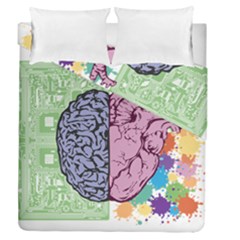 Brain Heart Balance Emotion Duvet Cover Double Side (queen Size)