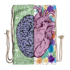 Brain Heart Balance Emotion Drawstring Bag (large)