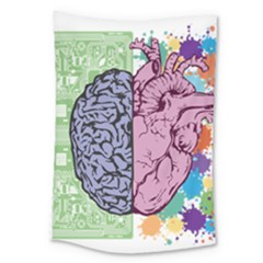 Brain Heart Balance Emotion Large Tapestry