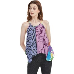 Brain Heart Balance Emotion Flowy Camisole Tank Top