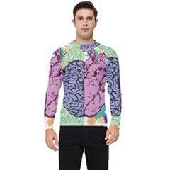 Brain Heart Balance Emotion Men s Long Sleeve Rash Guard