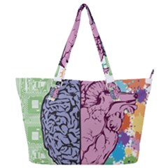 Brain Heart Balance Emotion Full Print Shoulder Bag