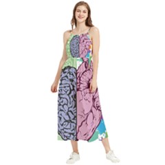 Brain Heart Balance Emotion Boho Sleeveless Summer Dress