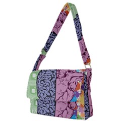 Brain Heart Balance Emotion Full Print Messenger Bag (l)