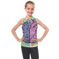 Brain Heart Balance Emotion Kids  Sleeveless Polo T-shirt