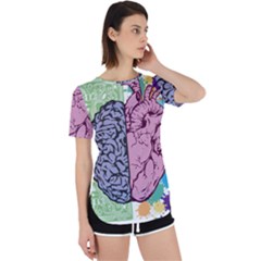 Brain Heart Balance Emotion Perpetual Short Sleeve T-shirt by Maspions