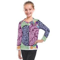 Brain Heart Balance Emotion Kids  Long Mesh T-shirt