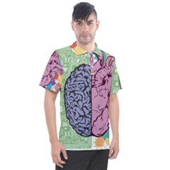 Brain Heart Balance Emotion Men s Polo T-shirt