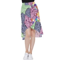 Brain Heart Balance Emotion Frill Hi Low Chiffon Skirt