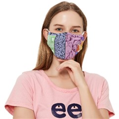 Brain Heart Balance Emotion Fitted Cloth Face Mask (adult)