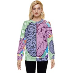 Brain Heart Balance Emotion Hidden Pocket Sweatshirt