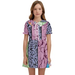 Brain Heart Balance Emotion Kids  Sweet Collar Dress by Maspions