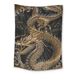 Fantasy Dragon Pentagram Medium Tapestry