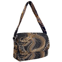 Fantasy Dragon Pentagram Courier Bag