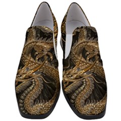 Fantasy Dragon Pentagram Women Slip On Heel Loafers by Maspions