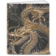 Fantasy Dragon Pentagram 8  X 10  Hardcover Notebook