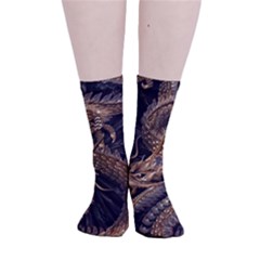 Fantasy Dragon Pentagram Smooth Crew Length Tube Socks by Maspions