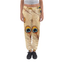 Vintage Peacock Feather Peacock Feather Pattern Background Nature Bird Nature Women s Jogger Sweatpants