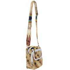 Vintage Peacock Feather Peacock Feather Pattern Background Nature Bird Nature Shoulder Strap Belt Bag