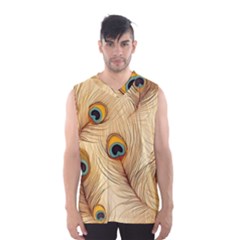 Vintage Peacock Feather Peacock Feather Pattern Background Nature Bird Nature Men s Basketball Tank Top