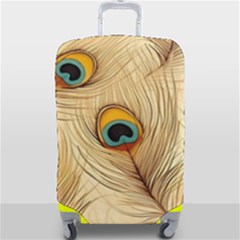 Vintage Peacock Feather Peacock Feather Pattern Background Nature Bird Nature Luggage Cover (large)