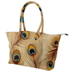 Vintage Peacock Feather Peacock Feather Pattern Background Nature Bird Nature Canvas Shoulder Bag