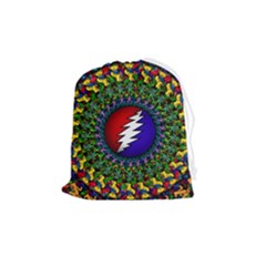 Grateful Dead Bear Pattern Drawstring Pouch (medium)