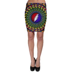 Grateful Dead Bear Pattern Bodycon Skirt