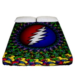 Grateful Dead Bear Pattern Fitted Sheet (queen Size)