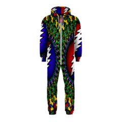 Grateful Dead Bear Pattern Hooded Jumpsuit (kids)