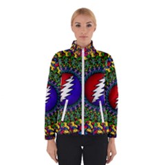 Grateful Dead Bear Pattern Women s Bomber Jacket