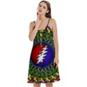 Grateful Dead Bear Pattern Women s Spaghetti Strap Pullover Cami Dress View2