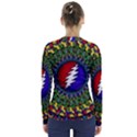 Grateful Dead Bear Pattern V-Neck Long Sleeve Top View2