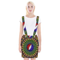 Grateful Dead Bear Pattern Braces Suspender Skirt