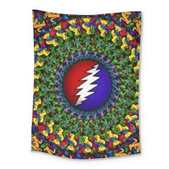 Grateful Dead Bear Pattern Medium Tapestry