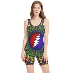 Grateful Dead Bear Pattern Women s Wrestling Singlet by Maspions