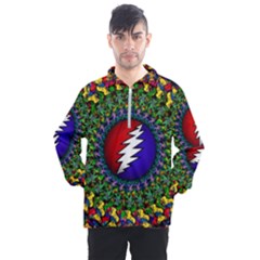 Grateful Dead Bear Pattern Men s Half Zip Pullover