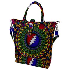 Grateful Dead Bear Pattern Buckle Top Tote Bag