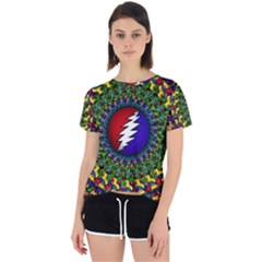 Grateful Dead Bear Pattern Open Back Sport T-shirt