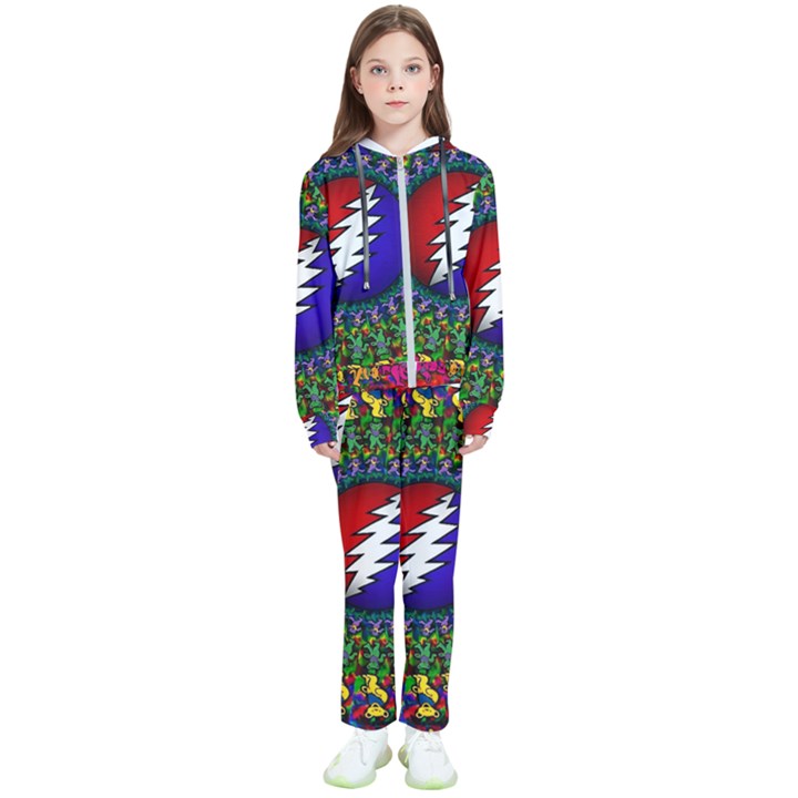 Grateful Dead Bear Pattern Kids  Tracksuit