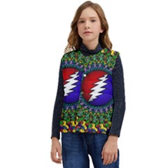 Grateful Dead Bear Pattern Kid s Button Up Puffer Vest	