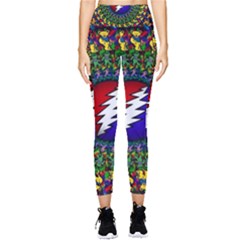 Grateful Dead Bear Pattern Pocket Leggings 