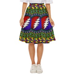 Grateful Dead Bear Pattern Classic Short Skirt by Maspions