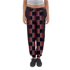 Geometric Pulse Print Design Women s Jogger Sweatpants