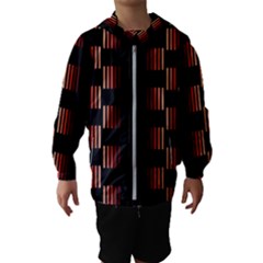 Geometric Pulse Print Design Kids  Hooded Windbreaker