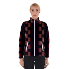 Geometric Pulse Print Design Women s Bomber Jacket