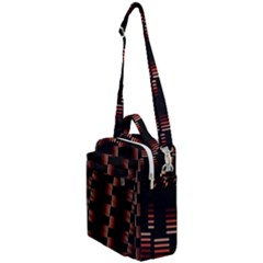 Geometric Pulse Print Design Crossbody Day Bag by dflcprintsclothing