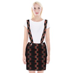 Geometric Pulse Print Design Braces Suspender Skirt by dflcprintsclothing