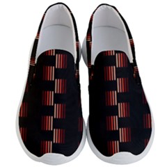 Geometric Pulse Print Design Men s Lightweight Slip Ons