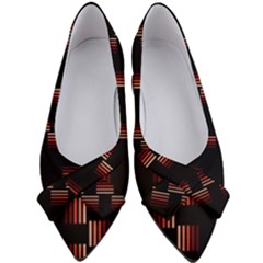 Geometric Pulse Print Design Women s Bow Heels by dflcprintsclothing